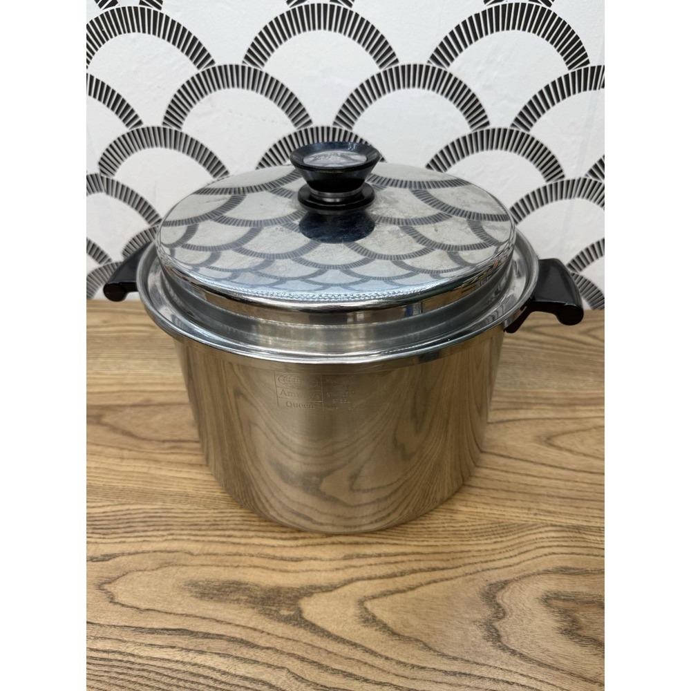 Amway Queen 8 Qt Stockpot With Lid Stainless Steel 18/8 Made In USA 993